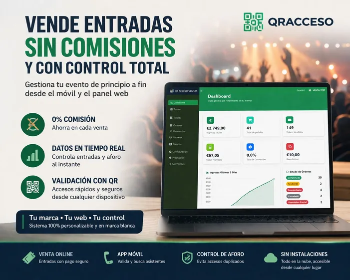 Un sistema integrado para vender entradas y controlar accesos