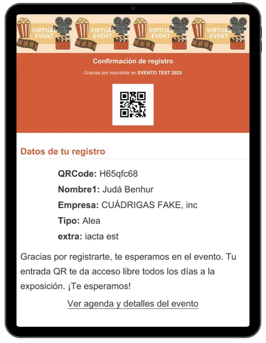 Acreditaciones PDF con diseño personalizado