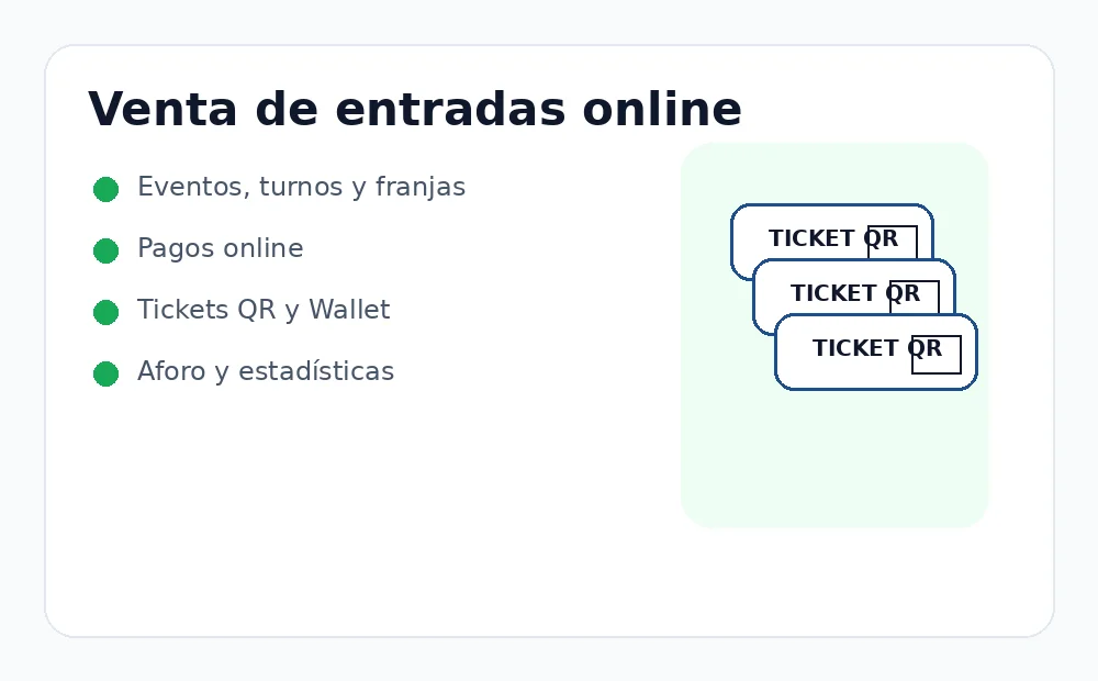 Tickets QR y Wallet para venta de entradas online